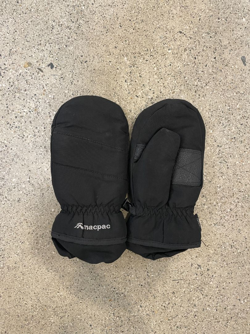 Black Macpac Kids Ski Mitts, Kids M