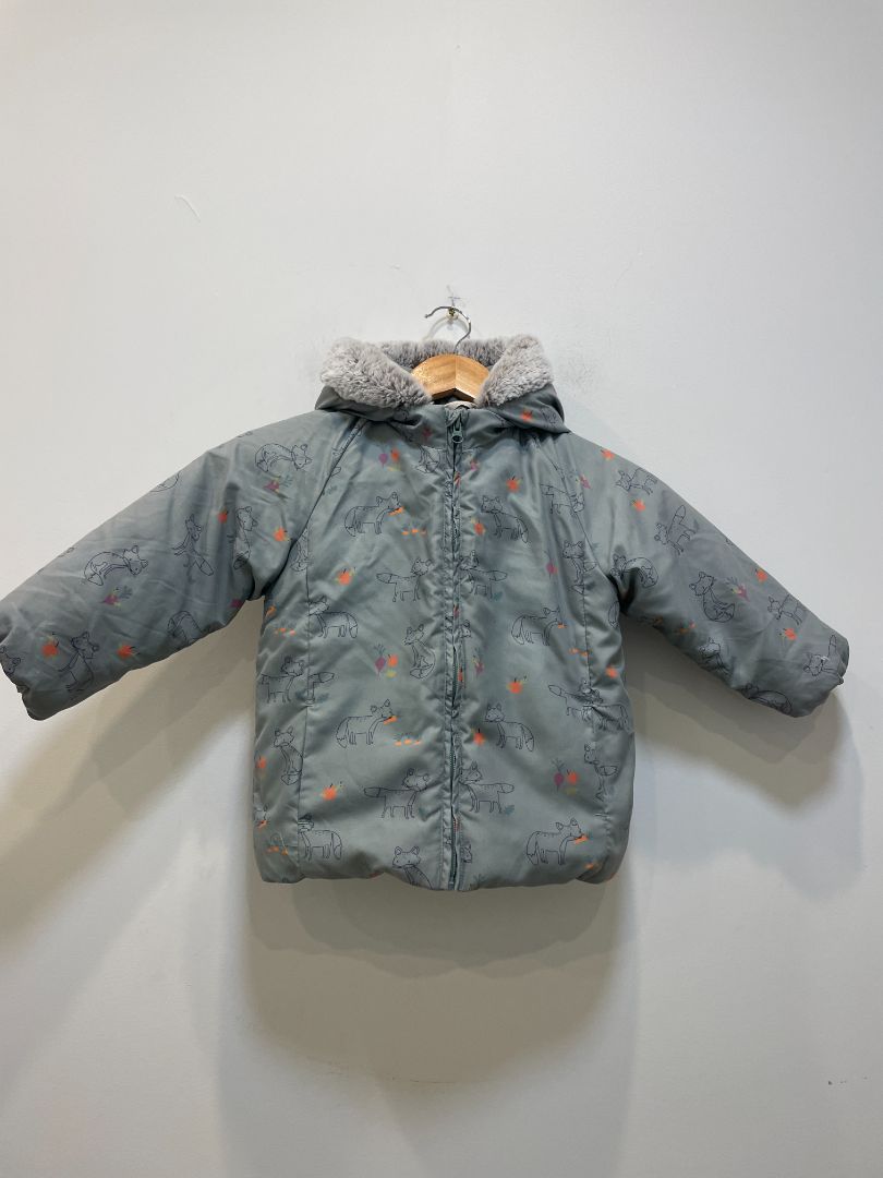 Grey John Lewis & Partners Padded Winter Coat, 3-4 Years