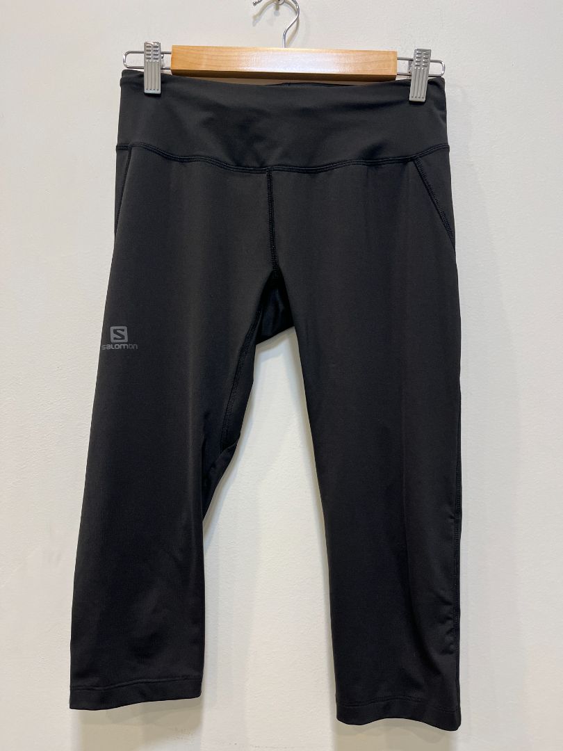 Black Salomon 3/4 Leggings, Small