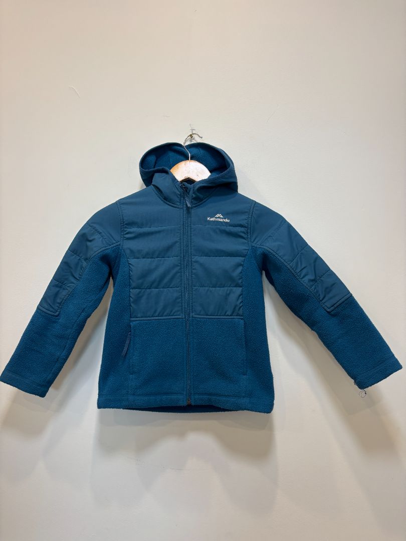 Royal Blue / Navy Kathmandu Kids Hybrid Fleece, Child 6