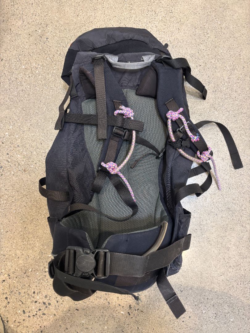 Black/Orange Fairydown Couloir Technical Backpack, Small Harness