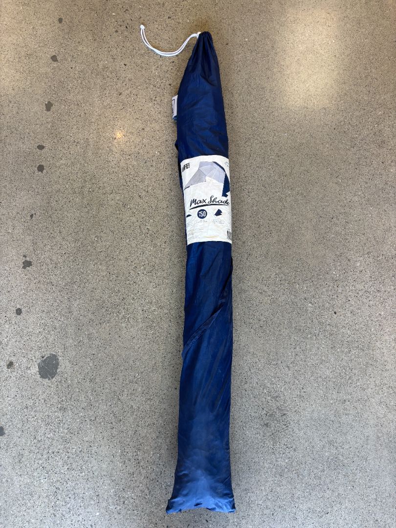 Blue/Silver Max Shade Max Shade UPF 50+ Beach Umbrella, 2m