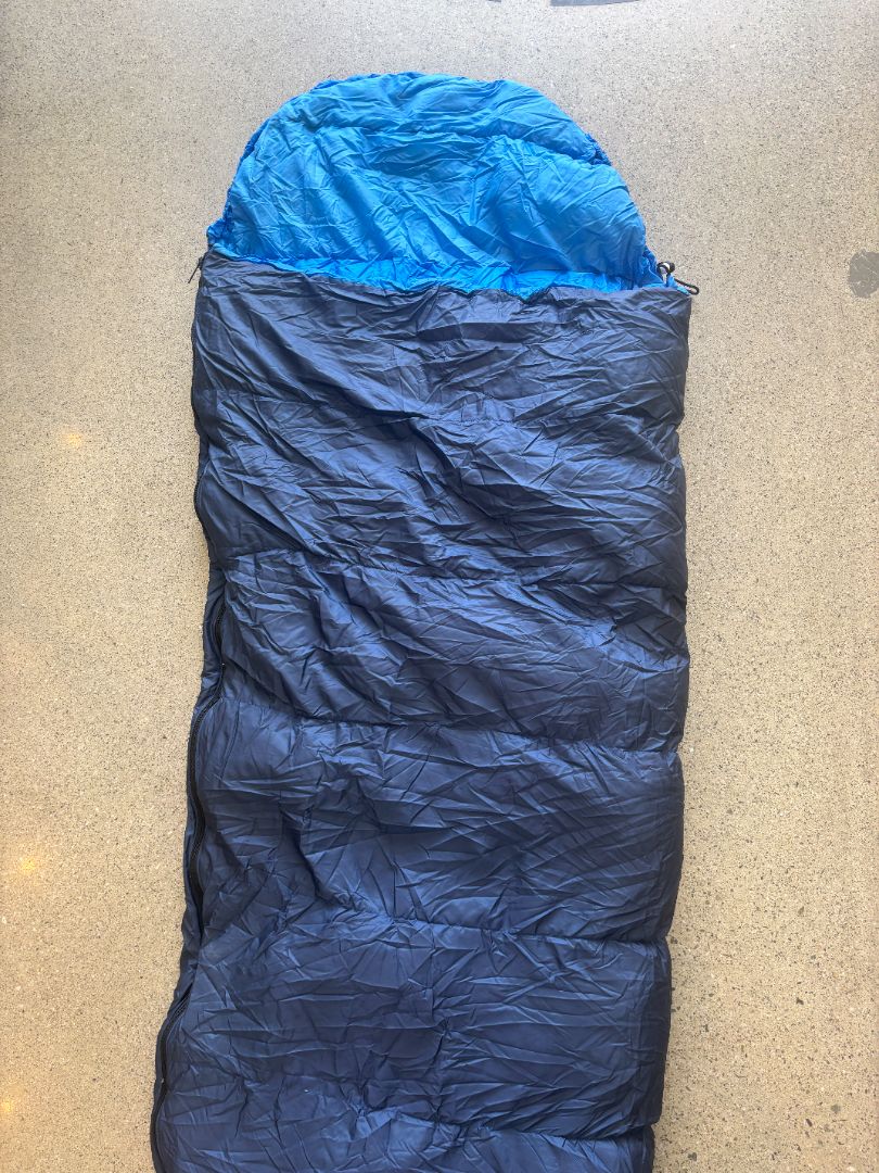 Blue/Camouflage Domex 50/50 Down Sleeping Bag, Regular