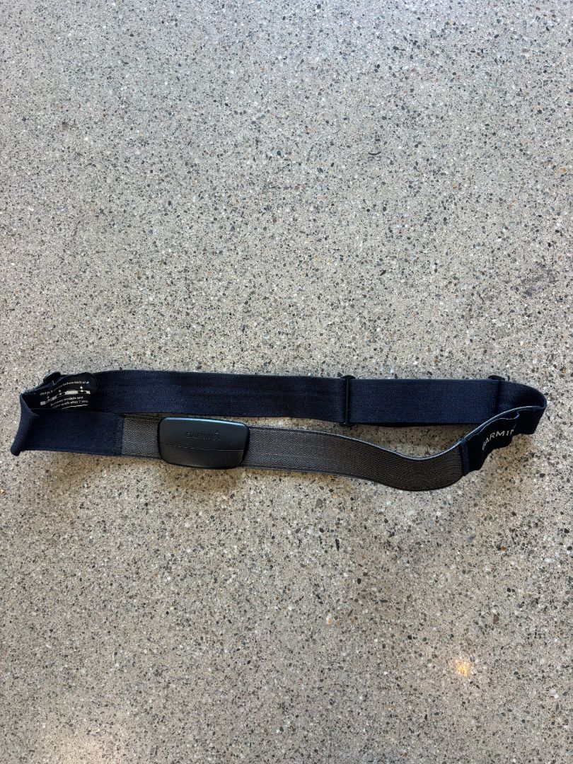 Black Garmin HRM chest strap, Adjustable