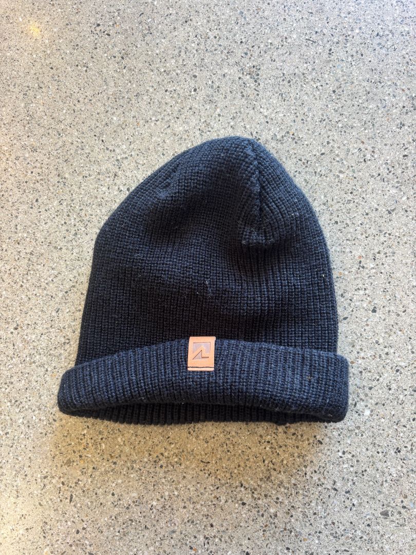 Black Marker Acrylic Knit Beanie, One Size