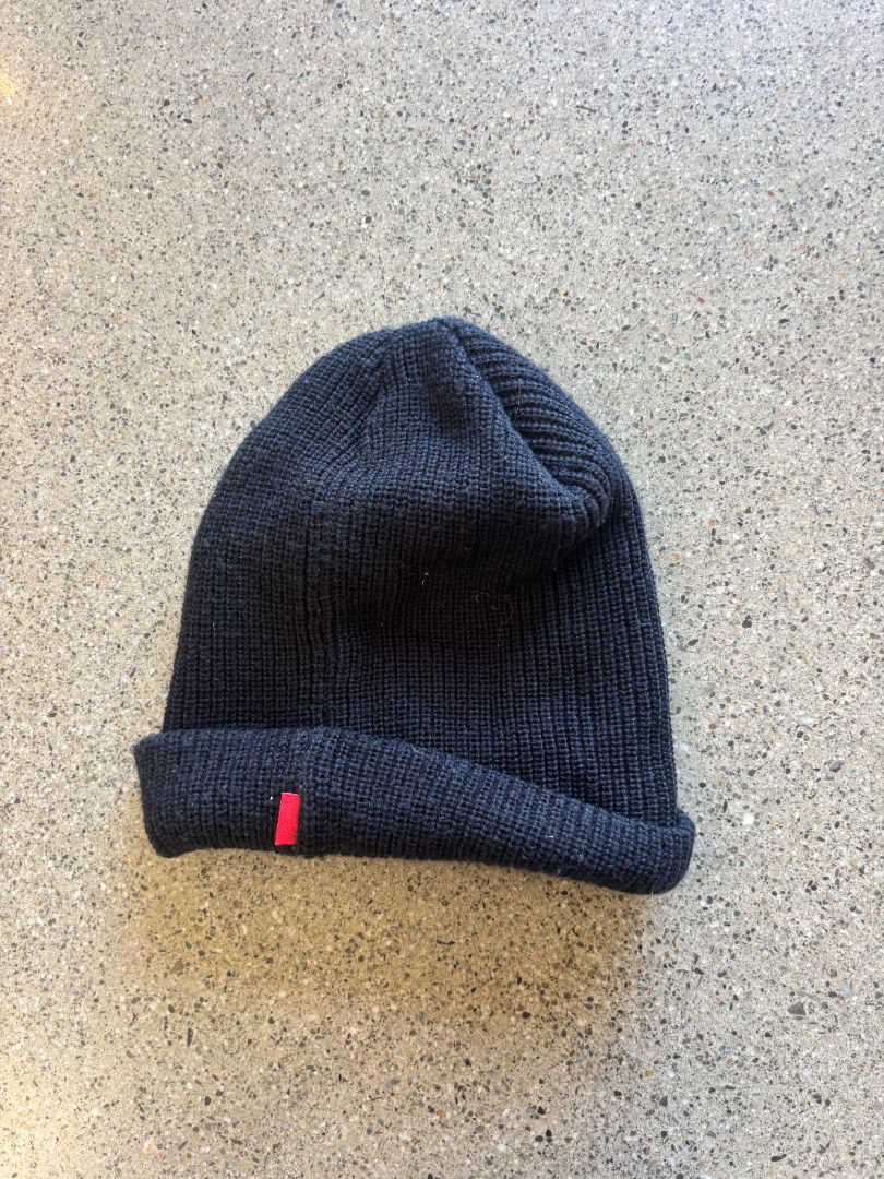 Black Marker Acrylic Knit Beanie, One Size