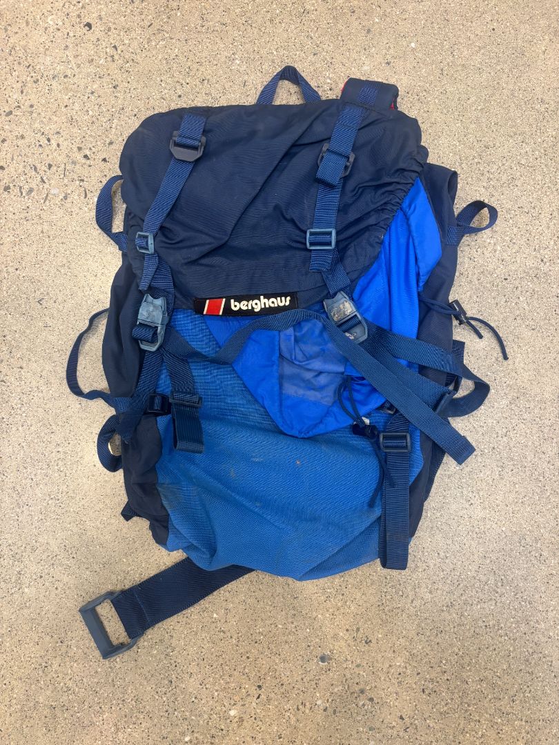 Blue/Red Berghaus Vintage 45L Hiking Pack, 45L