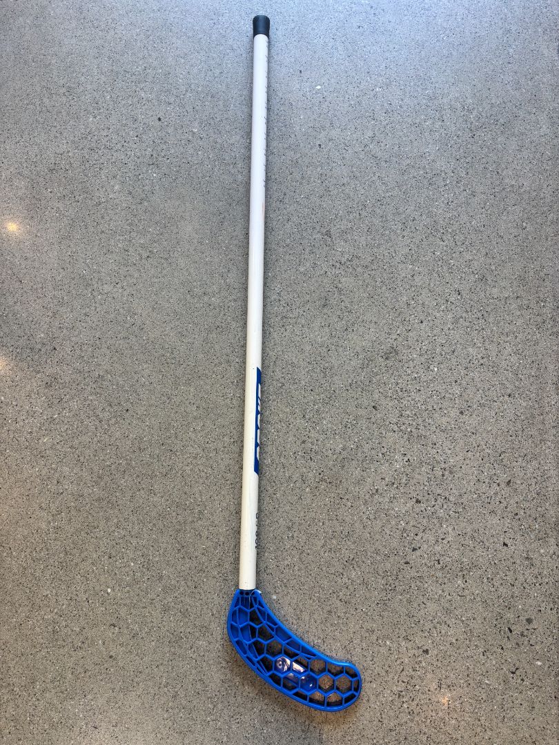 white/blue Oroks 100 SR Floorball Stick, Senior