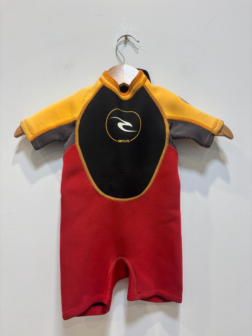 red/yellow Rip Curl Toddler Spring Wetsuit, Toddler (approx 1–2 years)
