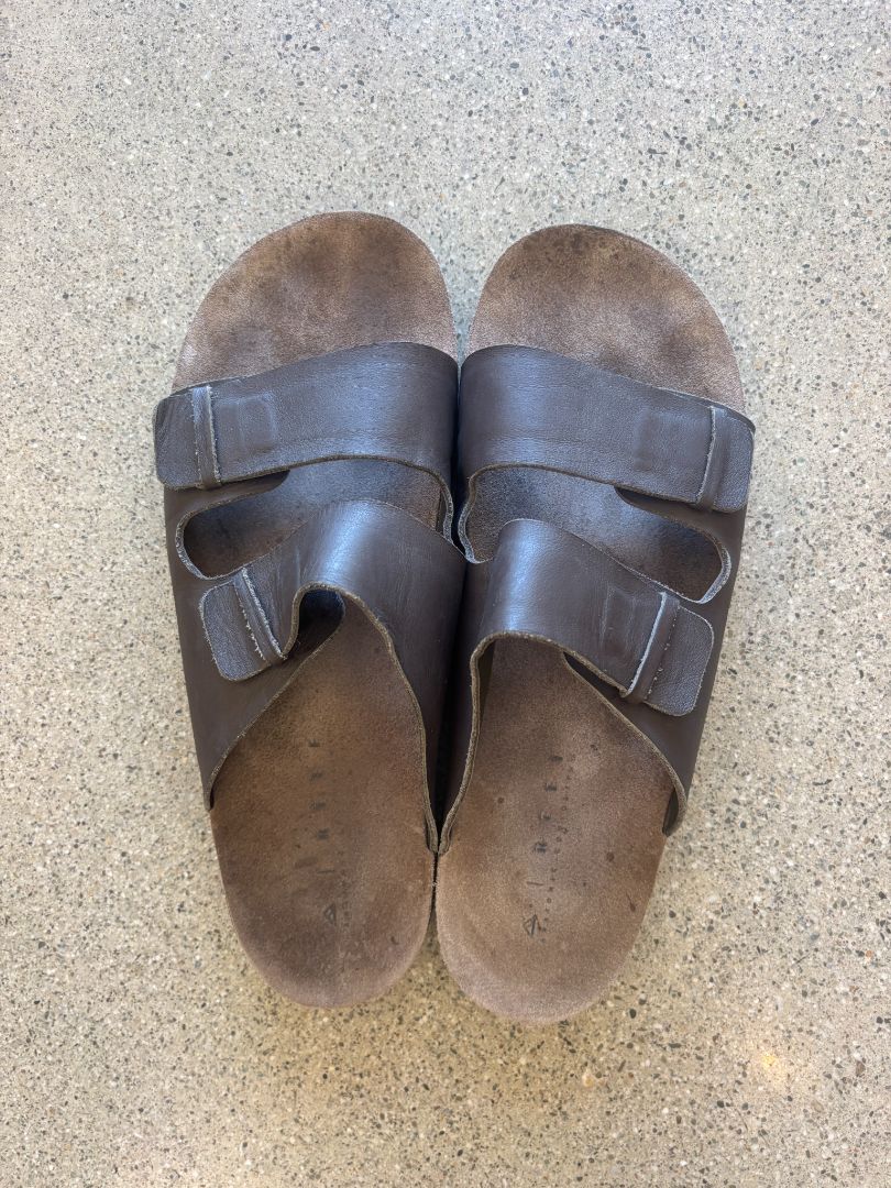 Brown Reef Ojai Two Bar Leather Sandals, US 13 / EU 46