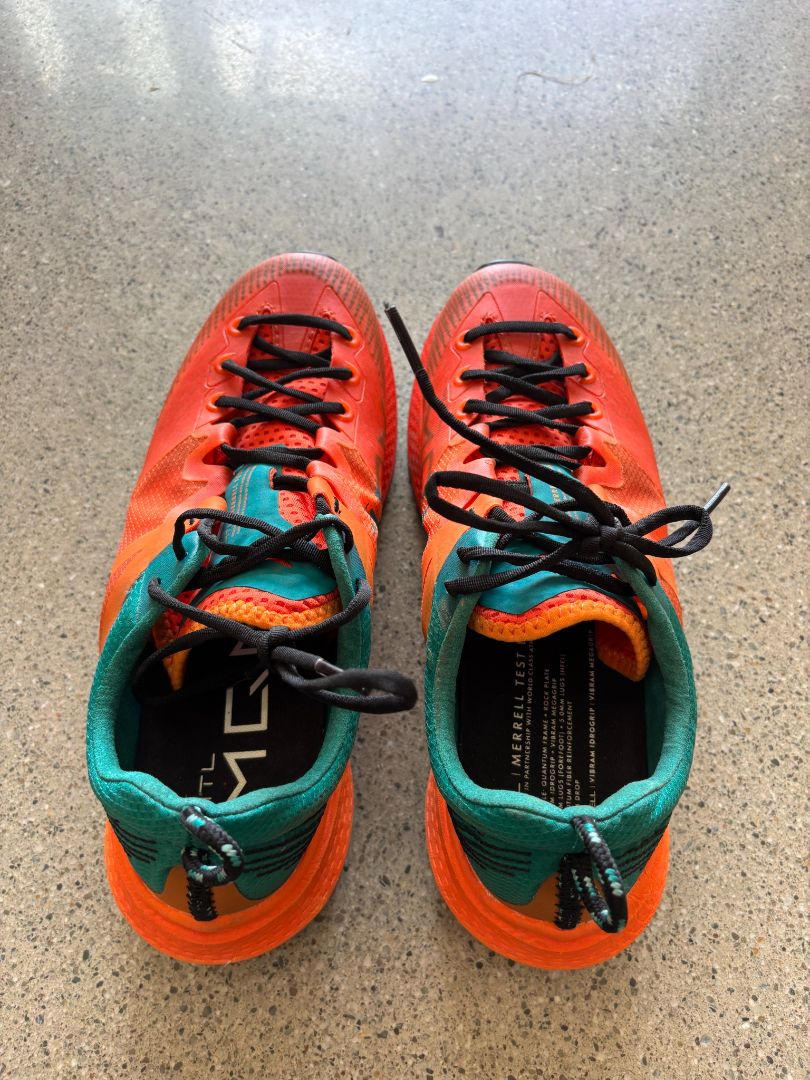 Orange/Teal Merrell MTL Trail Running Shoes, US 8 (EU 38.5)