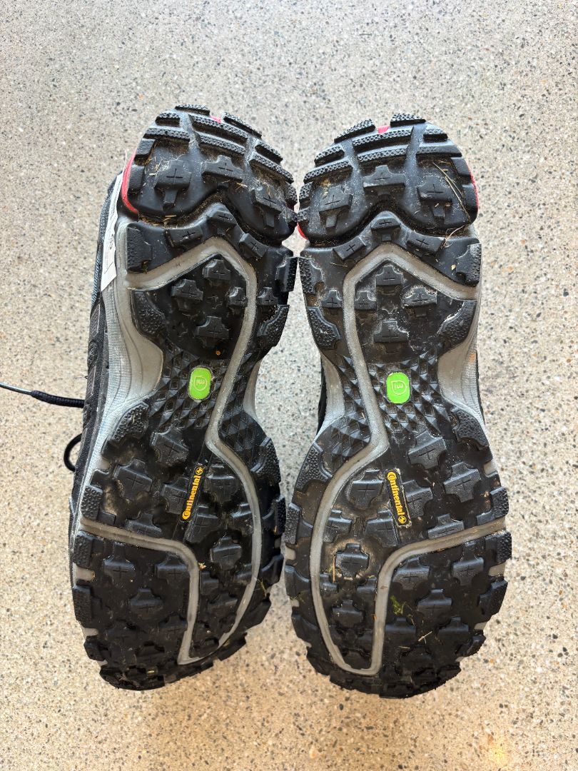 Black/Red Adidas Trail Running Shoes, US 12