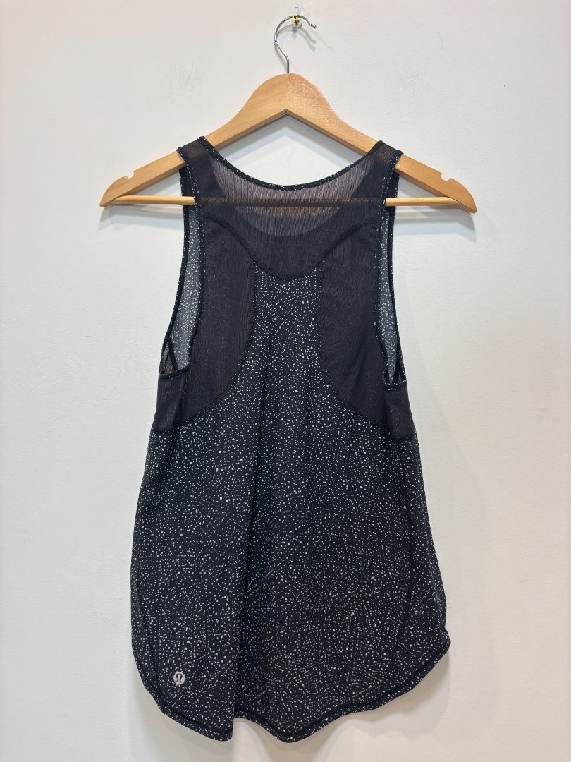 Black/White Pattern Lululemon Run: Swiftly Breeze Tank, Women’s M