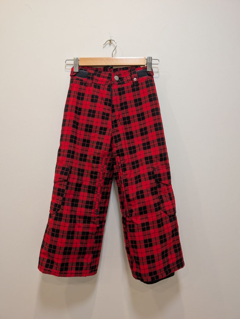 Red/Black Plaid Cartel Snow pants, Y4
