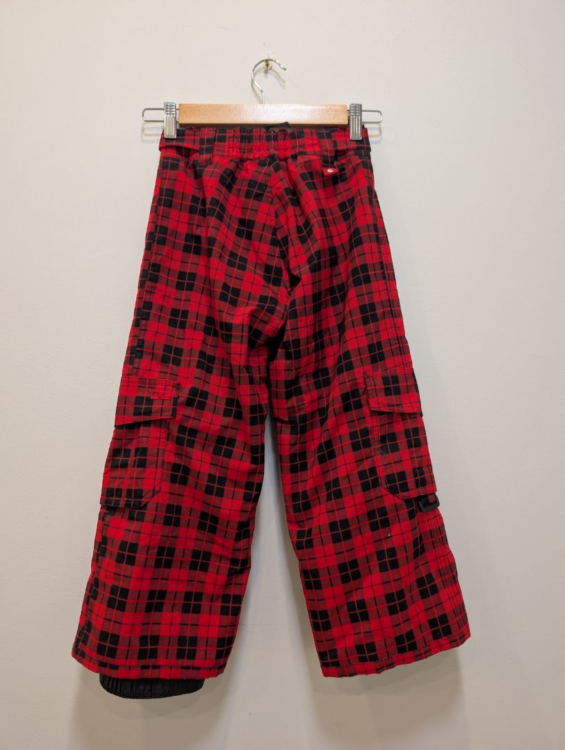 Red/Black Plaid Cartel Snow pants, Y4