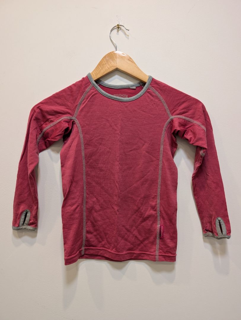 Pink Kathmandu Merino baselayer, 6YR