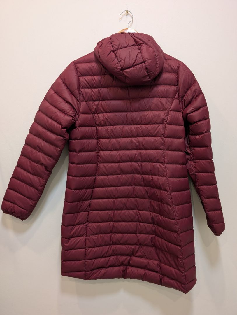 Maroon Macpac Longline Down Jacket, 12