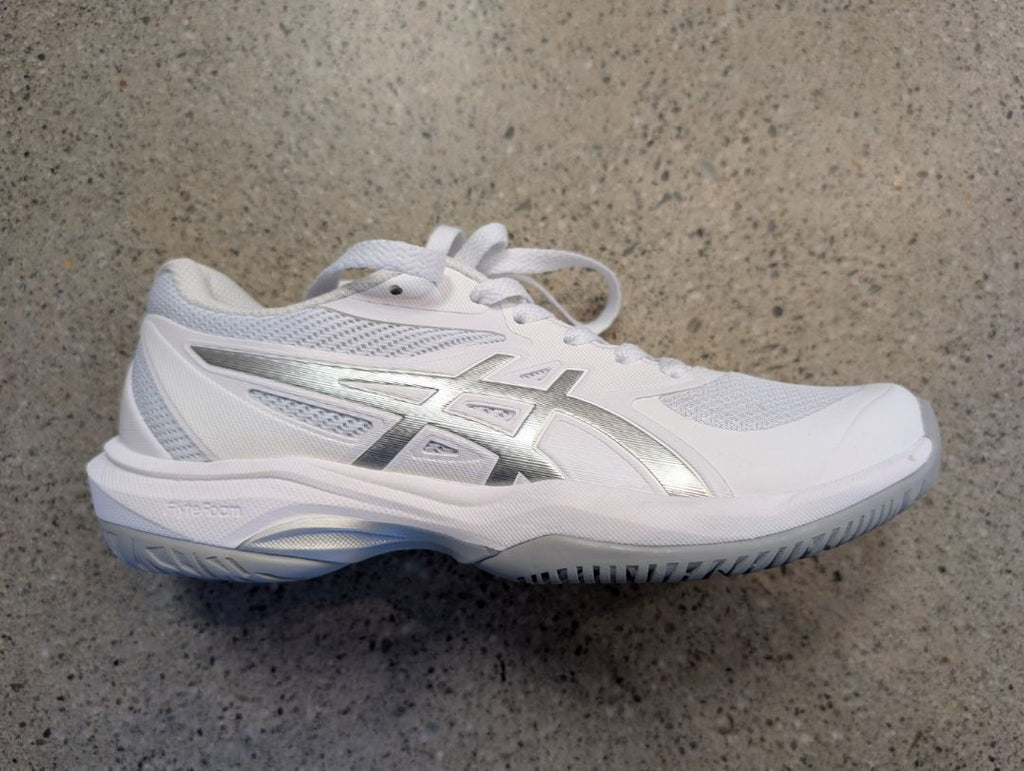 White/Silver Asics Game FF Tennis Shoes, EU 37