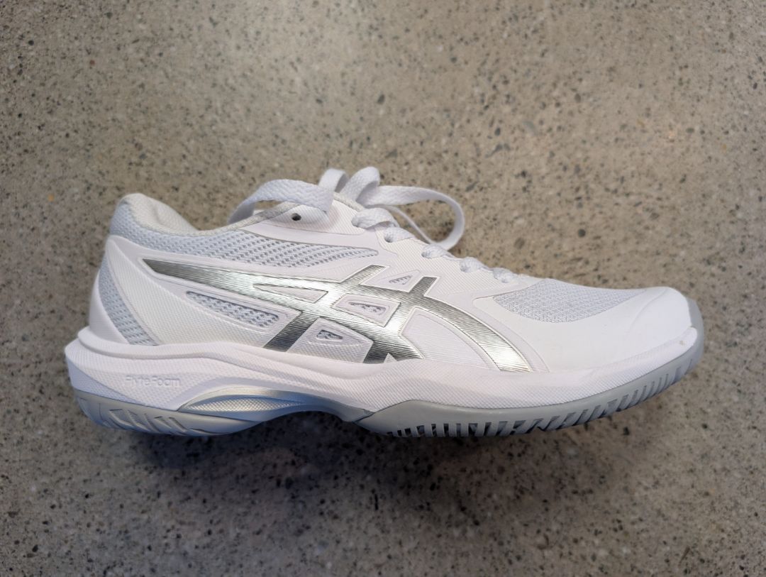 White/Silver Asics Game FF Tennis Shoes, EU 37