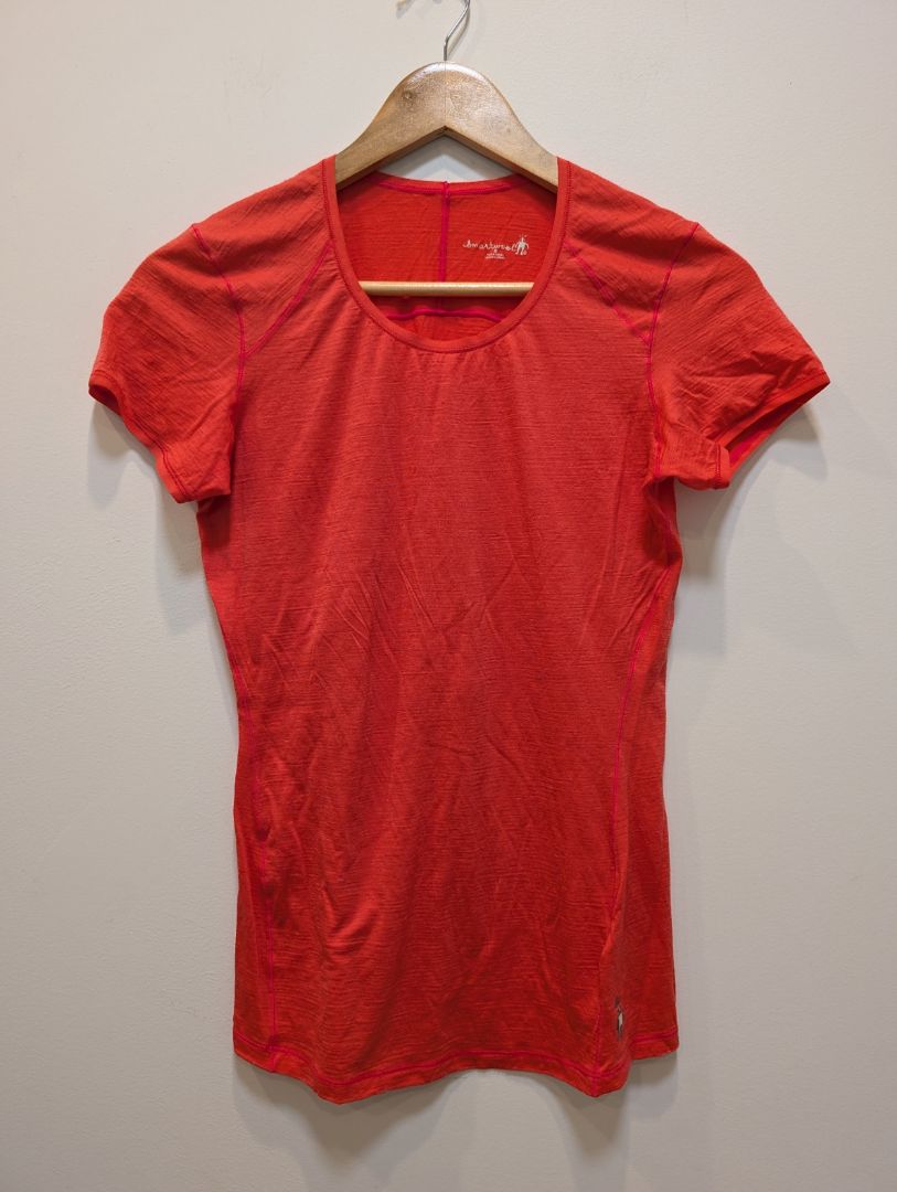 Red Smartwool Merino tee, S