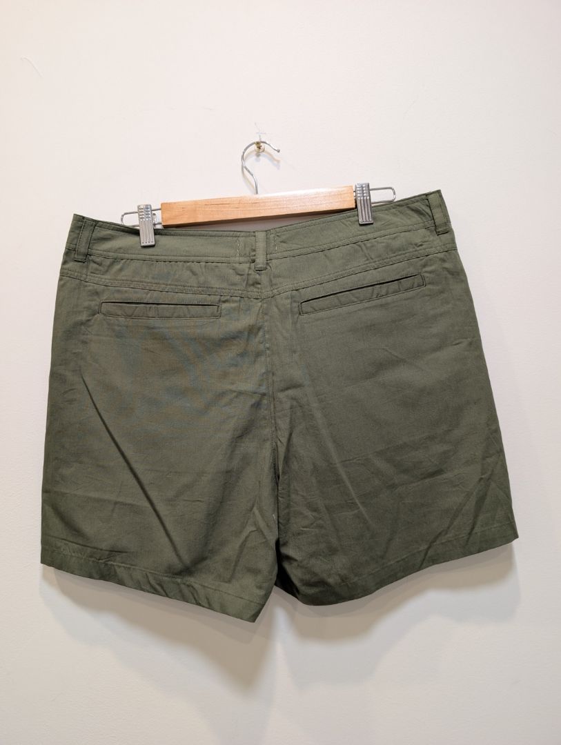 Dark Khaki Mountain Warehouse Organic Cotton Shorts, UK 16