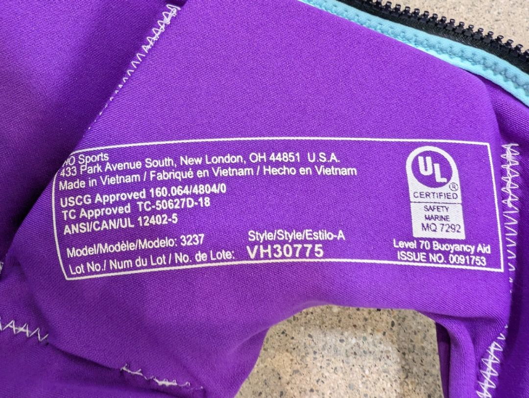 Aqua / Purple Hyperlite Kids Collective Child Life Vest, Child 15–25 kg