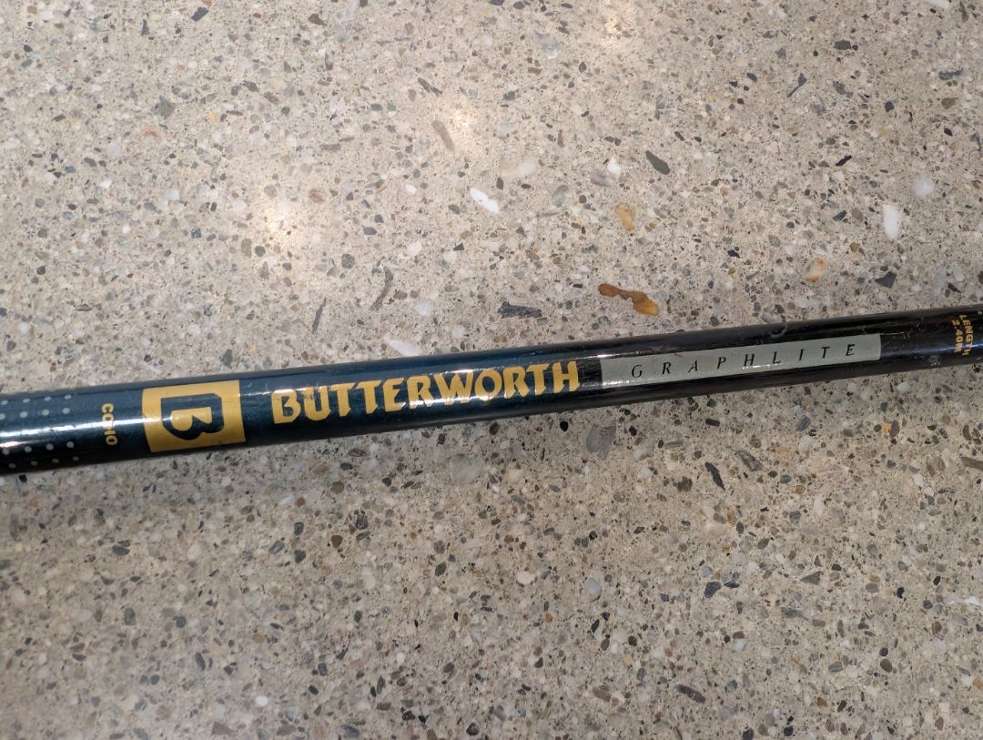 butterworth fishing reels Black Butterworth Graphlite CG10 Rod & Gold Island 50 Reel, 2.4m – Sports Circle