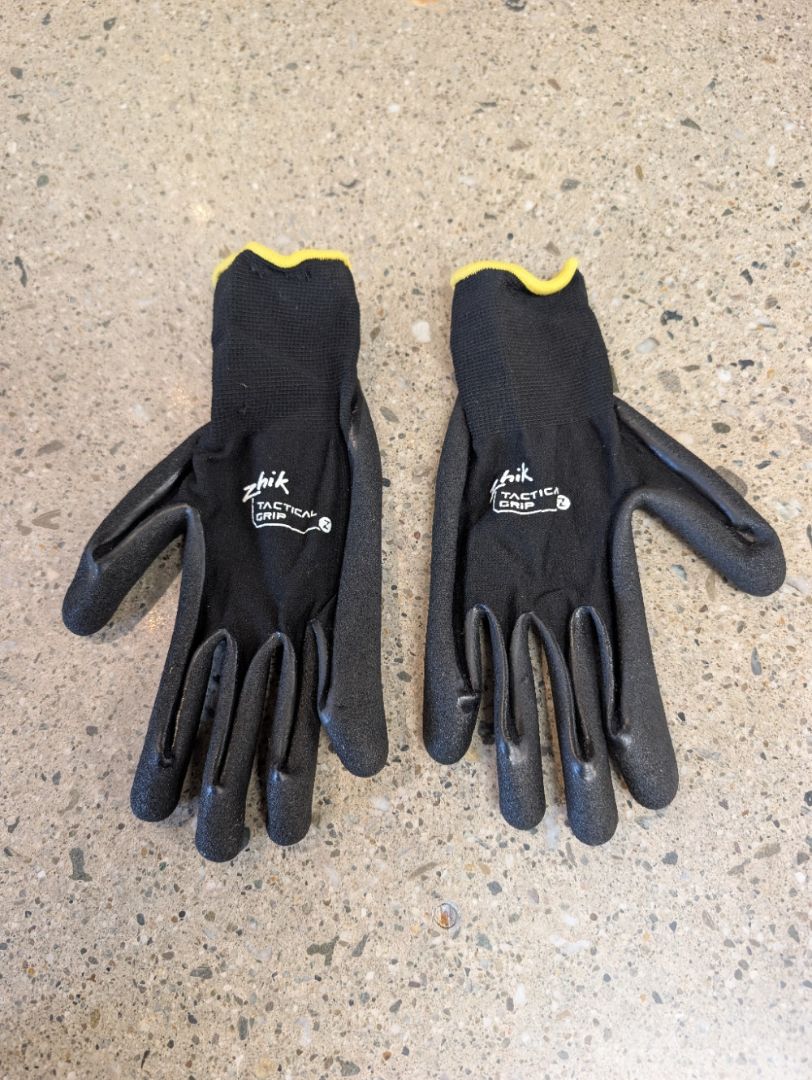 Black Zhik Sailing Gloves, Medium