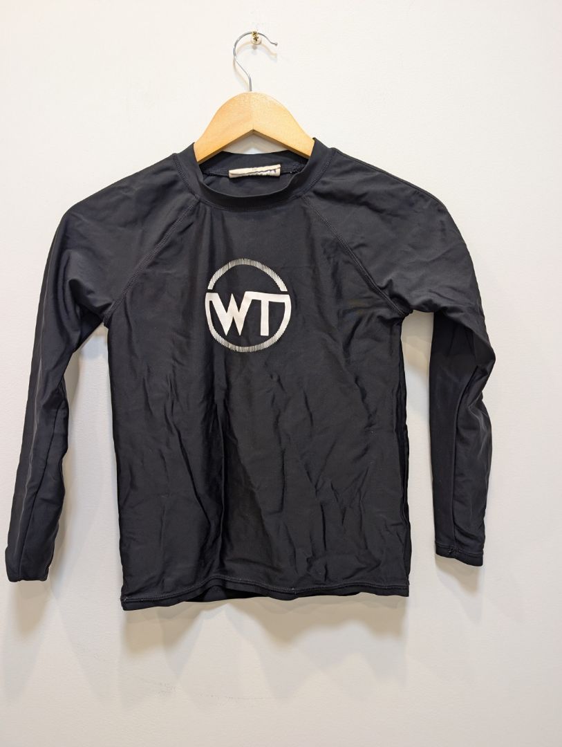 Black Wave Tribe Long Sleeve Rash Top, 10