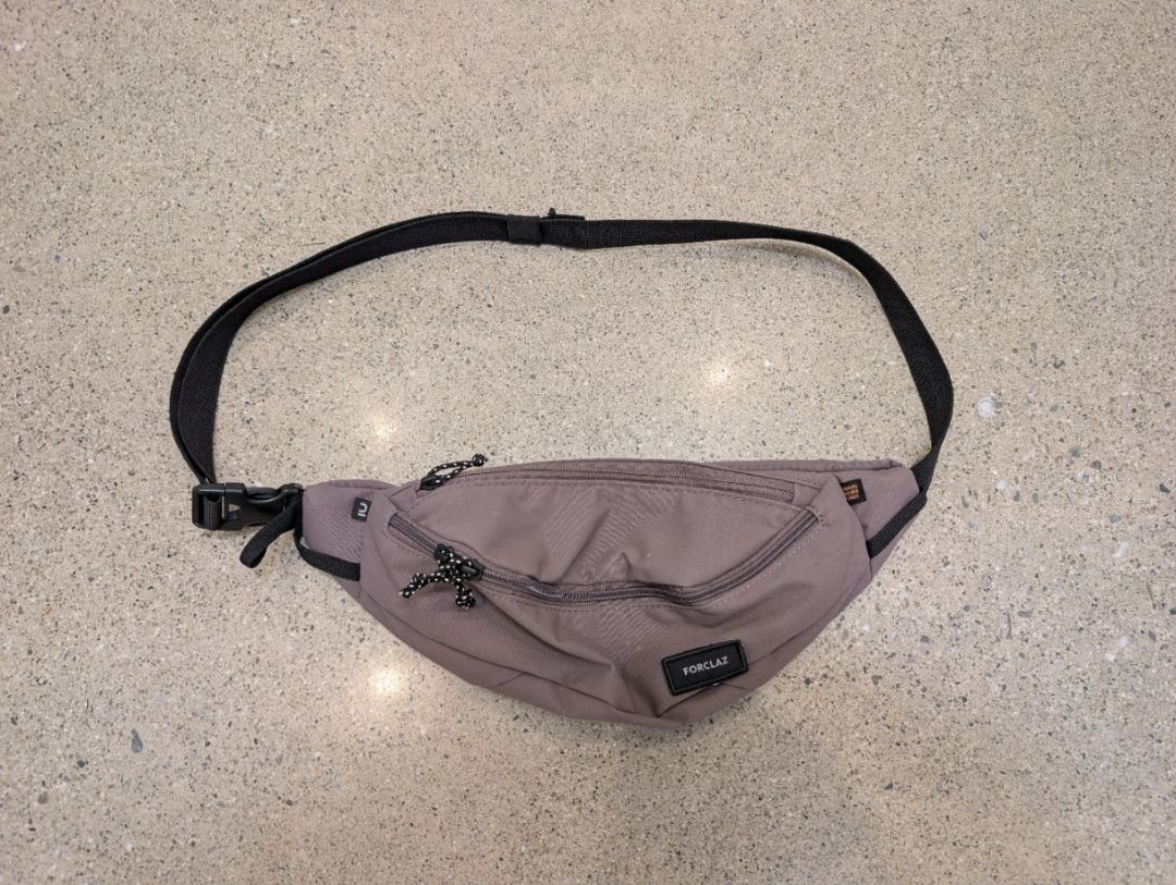 Taupe Forclaz Travel Bum Bag 2L, 2L