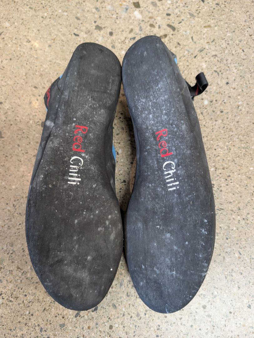 Blue Red Chili Lace-Up Climbing Shoes, EU 46