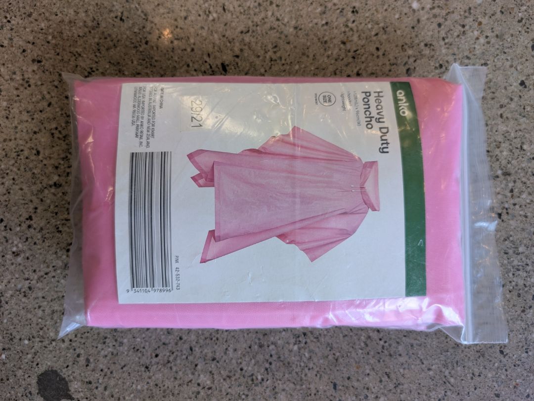 Pink Anko Heavy Duty Poncho, One Size
