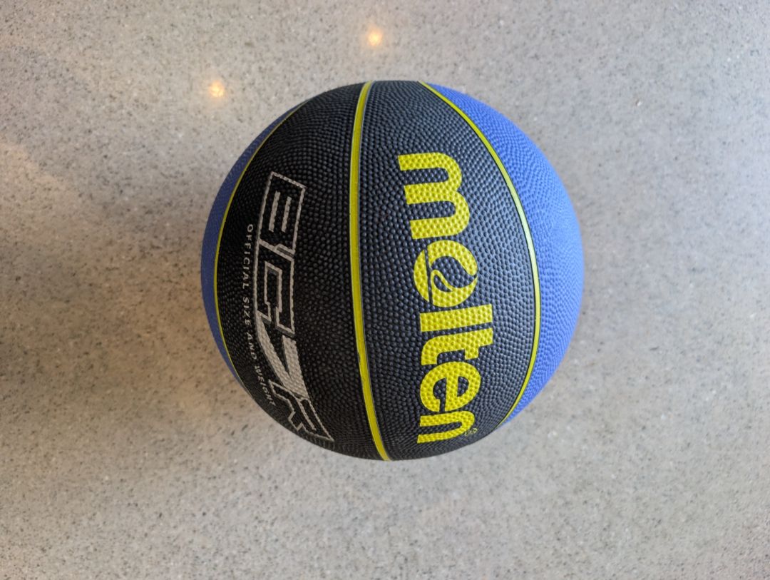 Black/Blue/Yellow Molten BC7R2-KB Basketball, Size 7