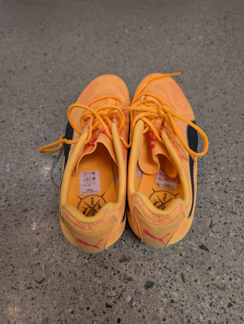 Orange/Black Puma evoSPEED Sprint Spikes, UK 5.5 / US 6.5 / EU 38.5