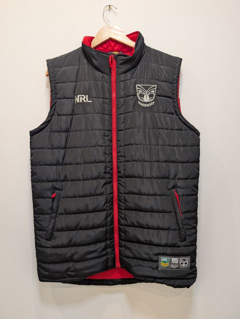 Black / Red Lenco Apparel / NRL NRL Warriors Supporter Vest, M