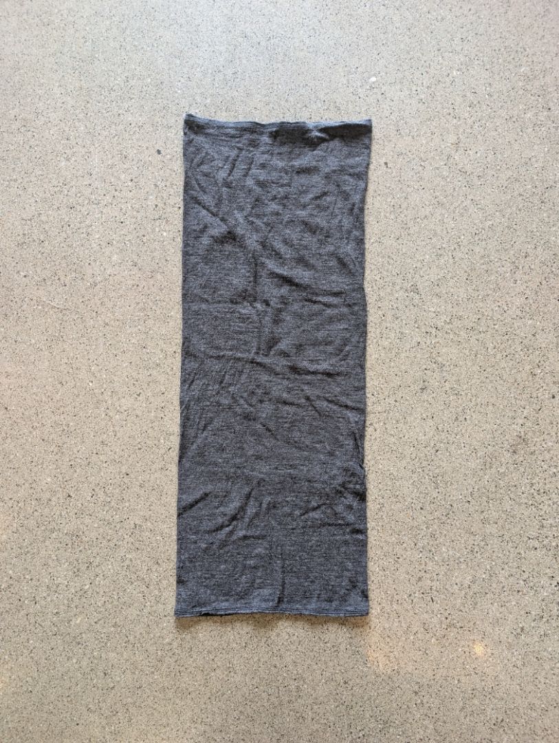 Grey  Merino Neck Gaiter, One Size