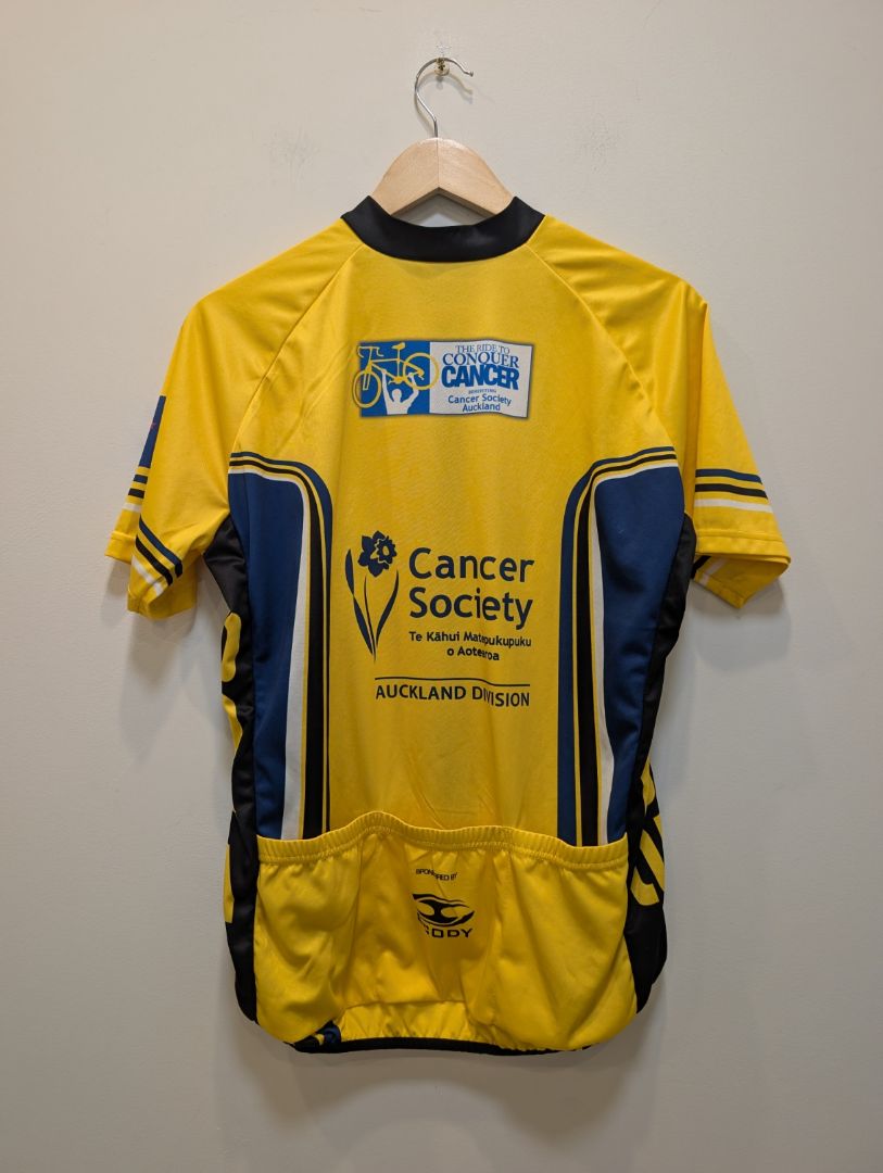 Yellow Scody Ride to Conquer Cancer Cycling Jersey, L