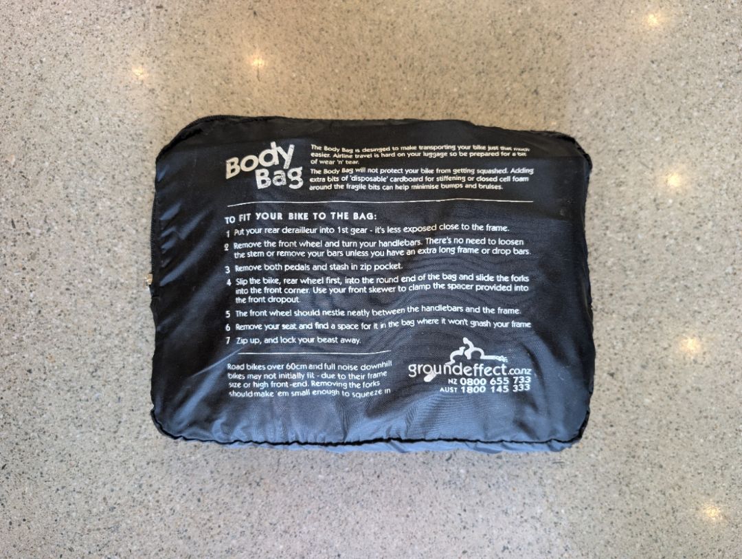 Black Ground Effect Bike Travel Bag