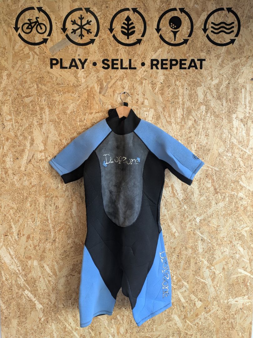 Blue Dropzone Shorty Wetsuit, Youth 14