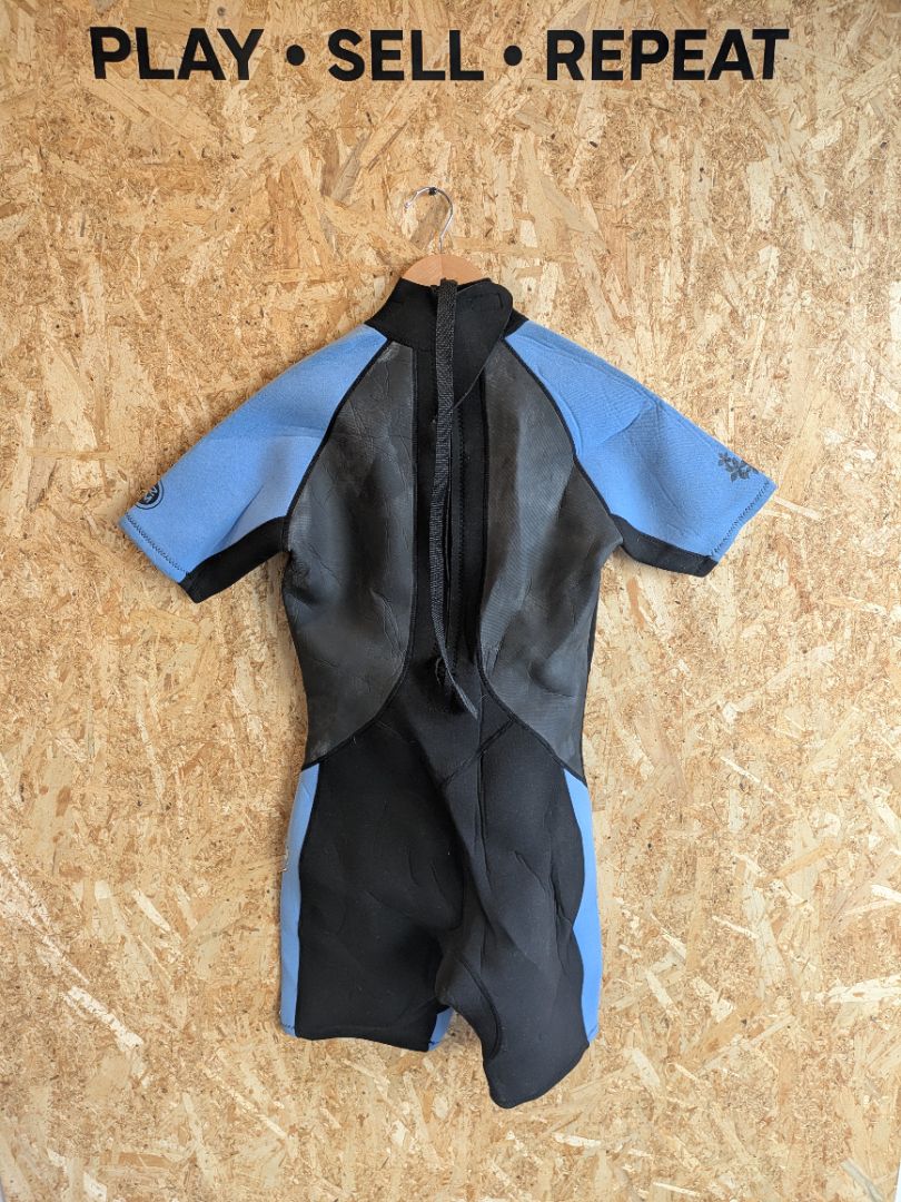 Blue Dropzone Shorty Wetsuit, Youth 14