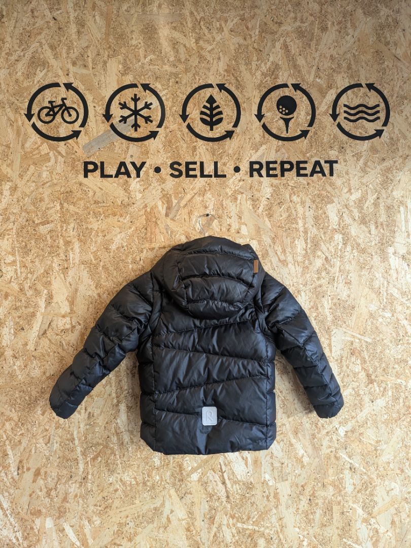 Black Reima Convertible Puffer Jacket/Vest, 104 cm / 4 Years