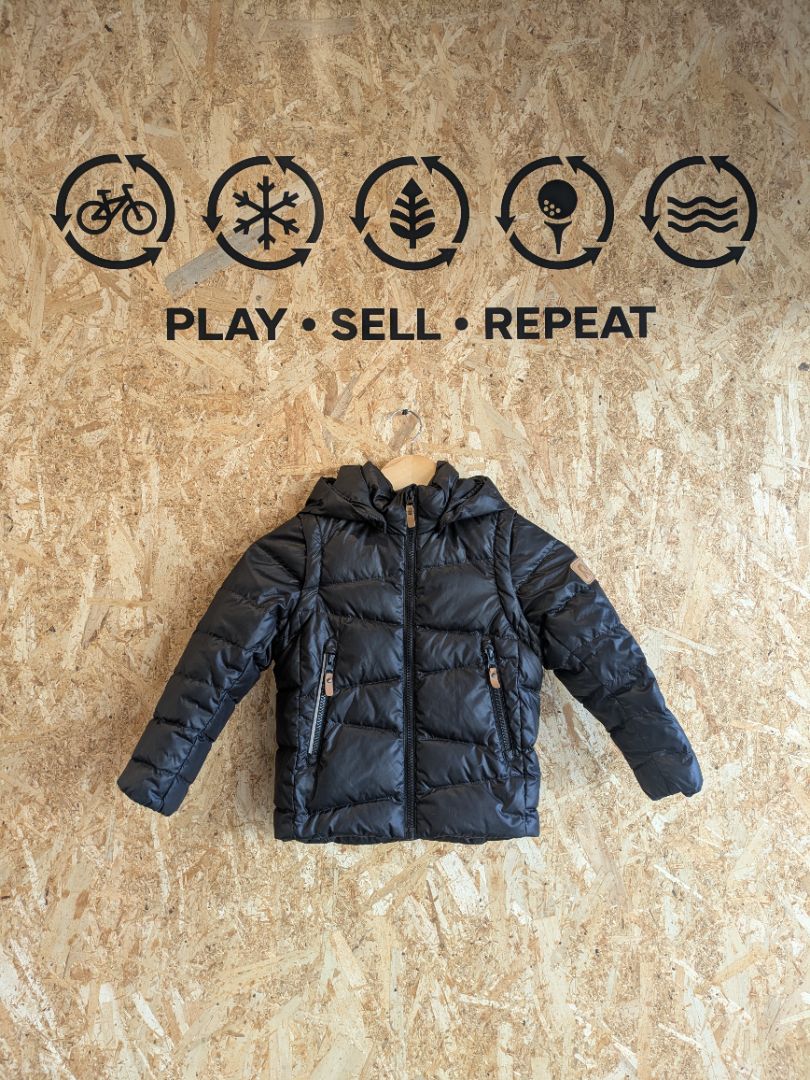 Black Reima Convertible Puffer Jacket/Vest, 104 cm / 4 Years