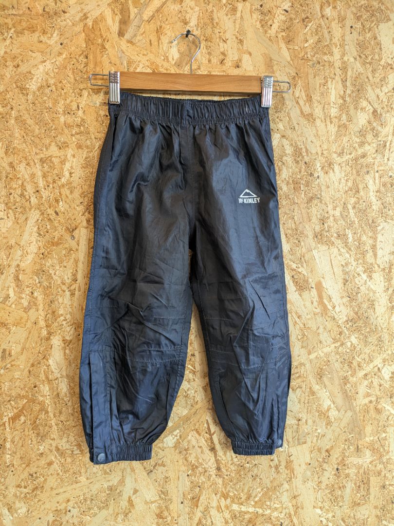 Black McKINLEY Kids Waterproof Rain Pants, 3 Years / 98 cm