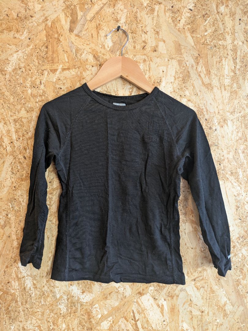 Black Icebreaker Bodyfit 200 Long Sleeve, 6-8 Years