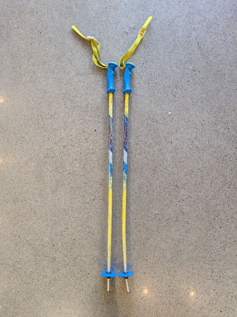 Yellow Rossignol Junior ski poles, 85 cm