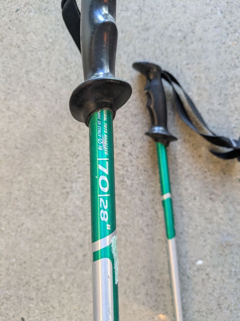Green Kerma Junior ski poles, 70 cm