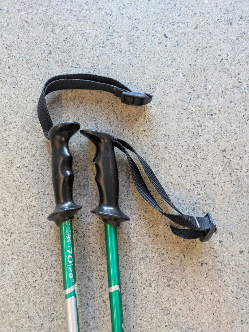 Green Kerma Junior ski poles, 70 cm