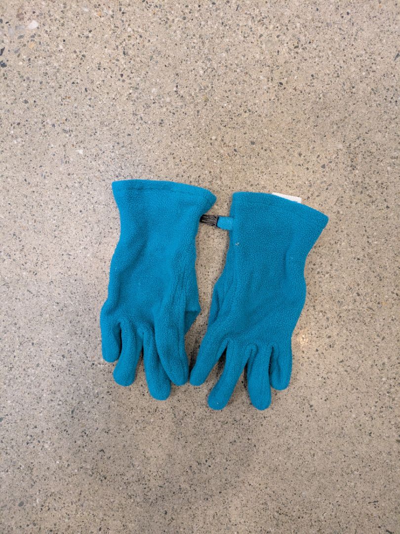 Blue Kathmandu Kids Fleece Gloves, S/M / 4-6 Years