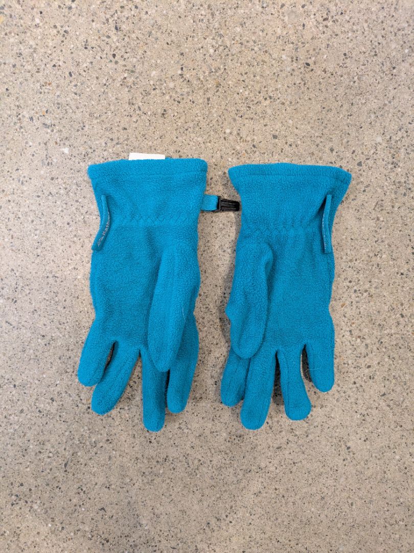 Blue Kathmandu Kids Fleece Gloves, S/M / 4-6 Years