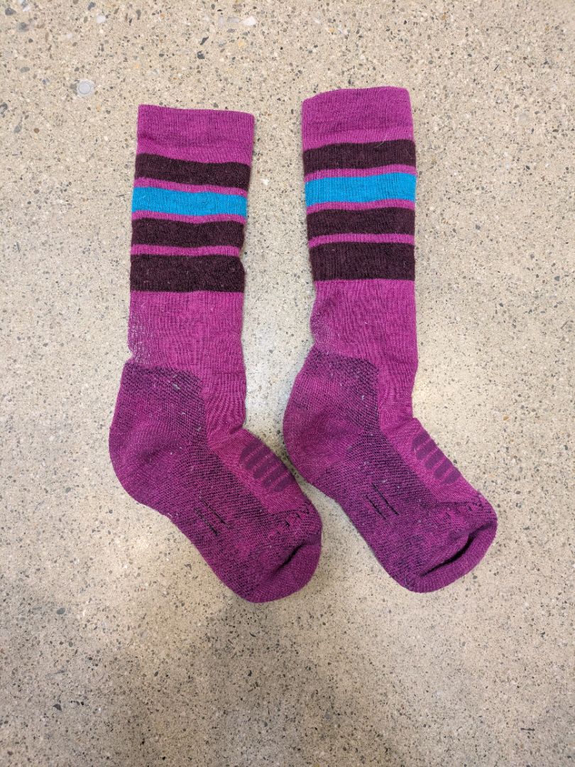 Purple Icebreaker Merino Ski Socks, Kids L